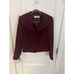 Tahari Arthur S. Levine Womens Burgundy‎ Blazer Size 6